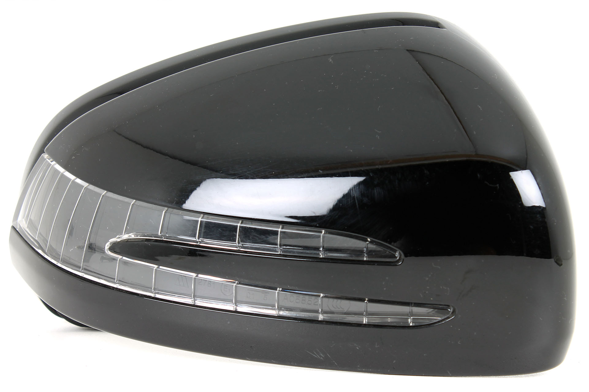 Dešinysis išorinio veidrodžio korpusas su montuota posūkio lempa