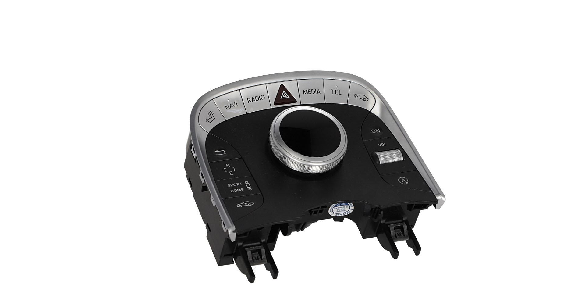 Centrinės konsolės jutiklinio pulto valdymo blokas