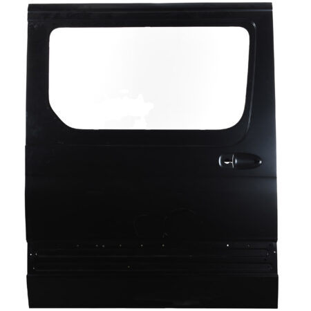 Dešinės stumiamos durys plačios su langu